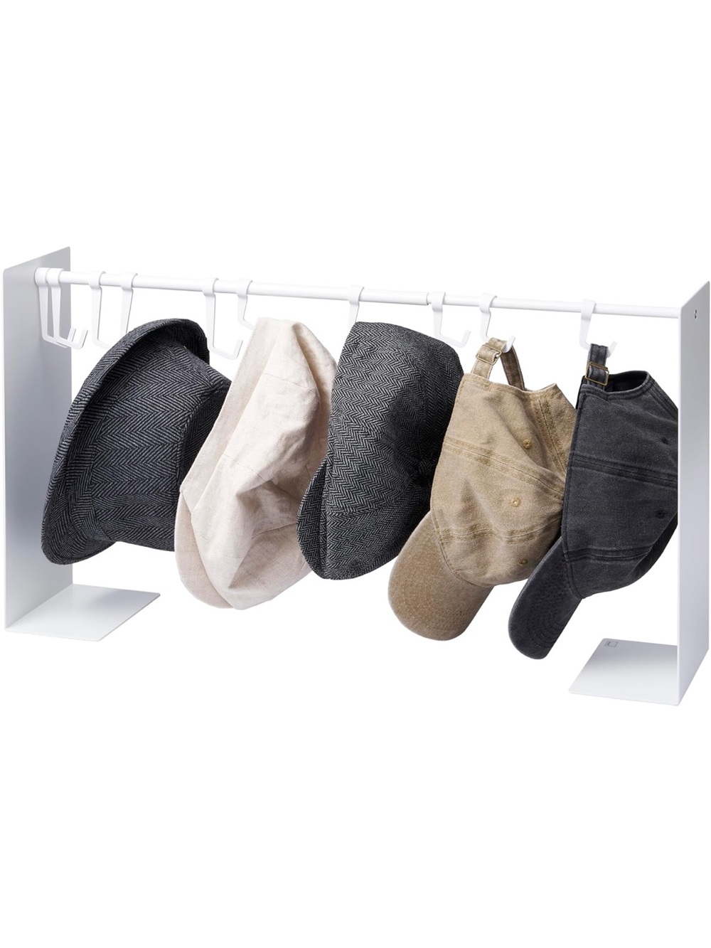 Yamazaki Expandable Hat & Cap Organizer Rack Home Tower - Steel, White